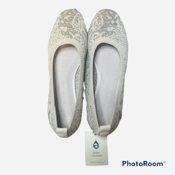 Sanctuary Social "Smart Creation" Knit Ballet Flats In Crème Size 6 New - Picture 4 of 7